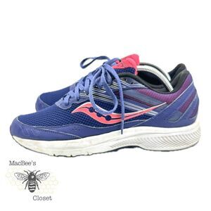Saucony Cohesion 15 Women's Running Shoe Size 10 Blue Pink Athletic Sneaker